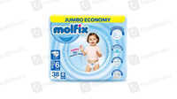 Molfix Diaper 6 No (38 Pcs) Jumbo Pack
