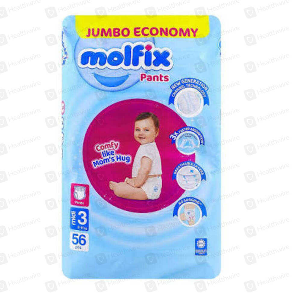 Molfix Pants 3 No (56 Pcs) Mega Pack