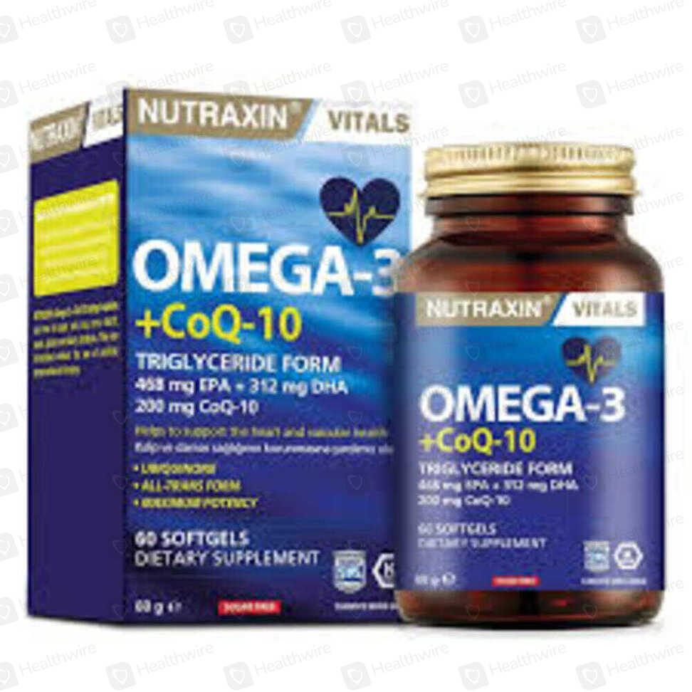 Nutraxin Omega 3 + Coq-10 (60) Tablets