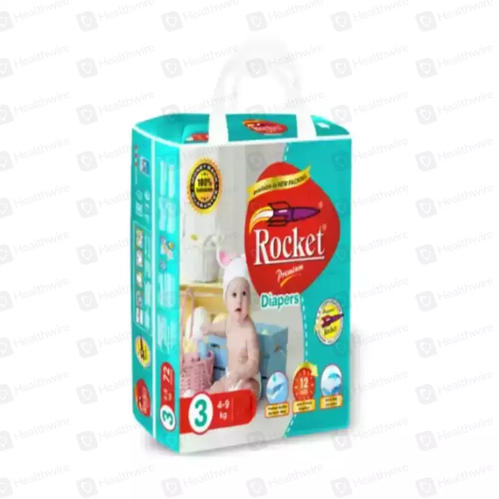 Rocket Baby Diaper Size 3 Medium (4-9Kg) 44 Pcs