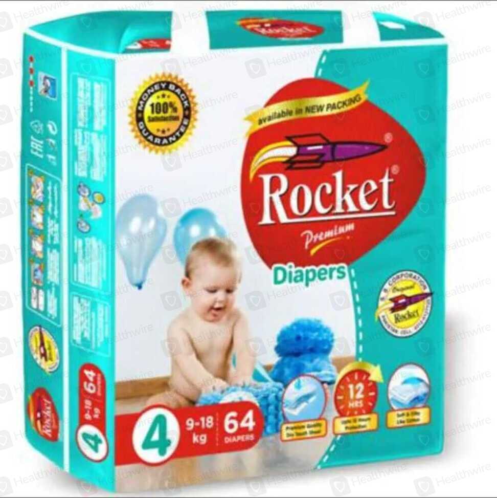 Rocket Baby Diaper Size 4 Large (9-18Kg) 40 Psc
