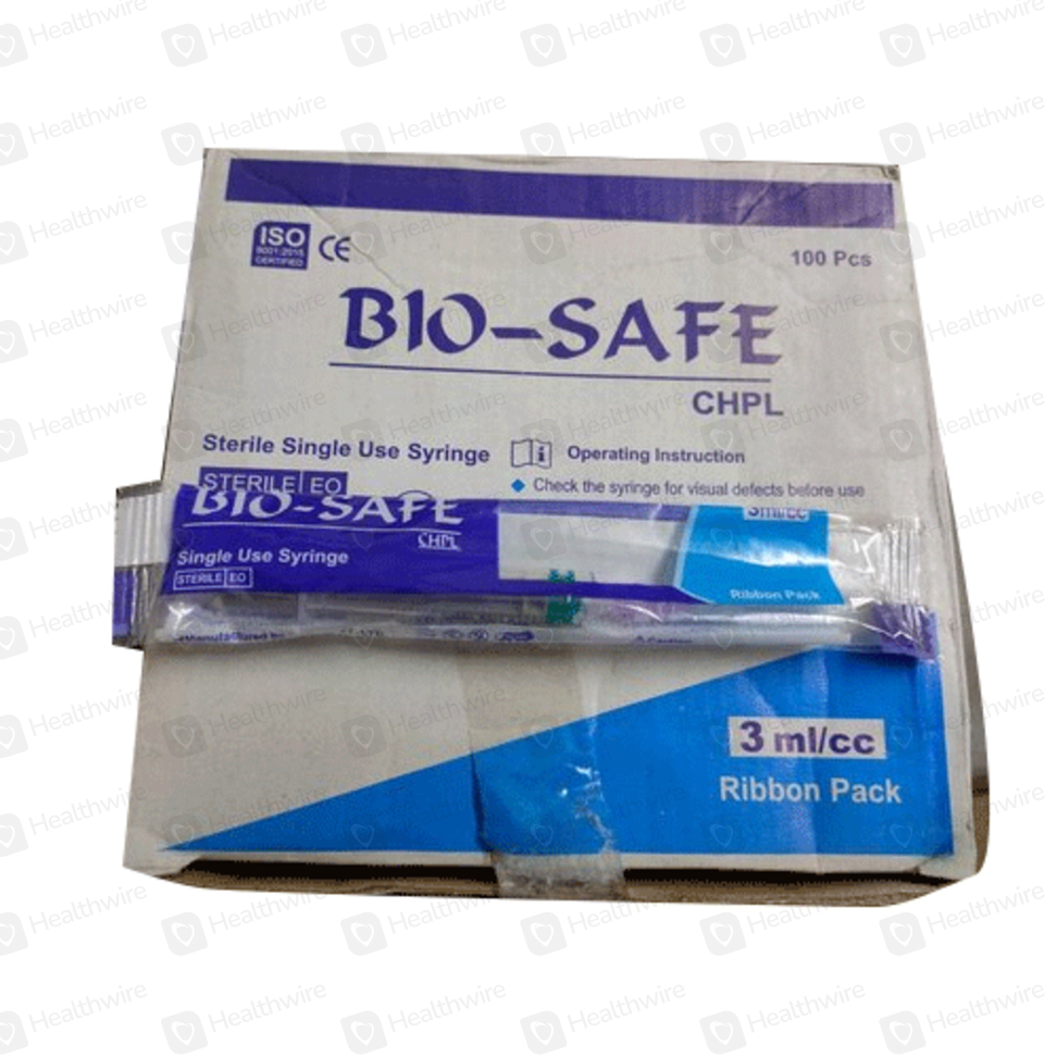 Biosafe (3Ml) Syring 100 Syringes